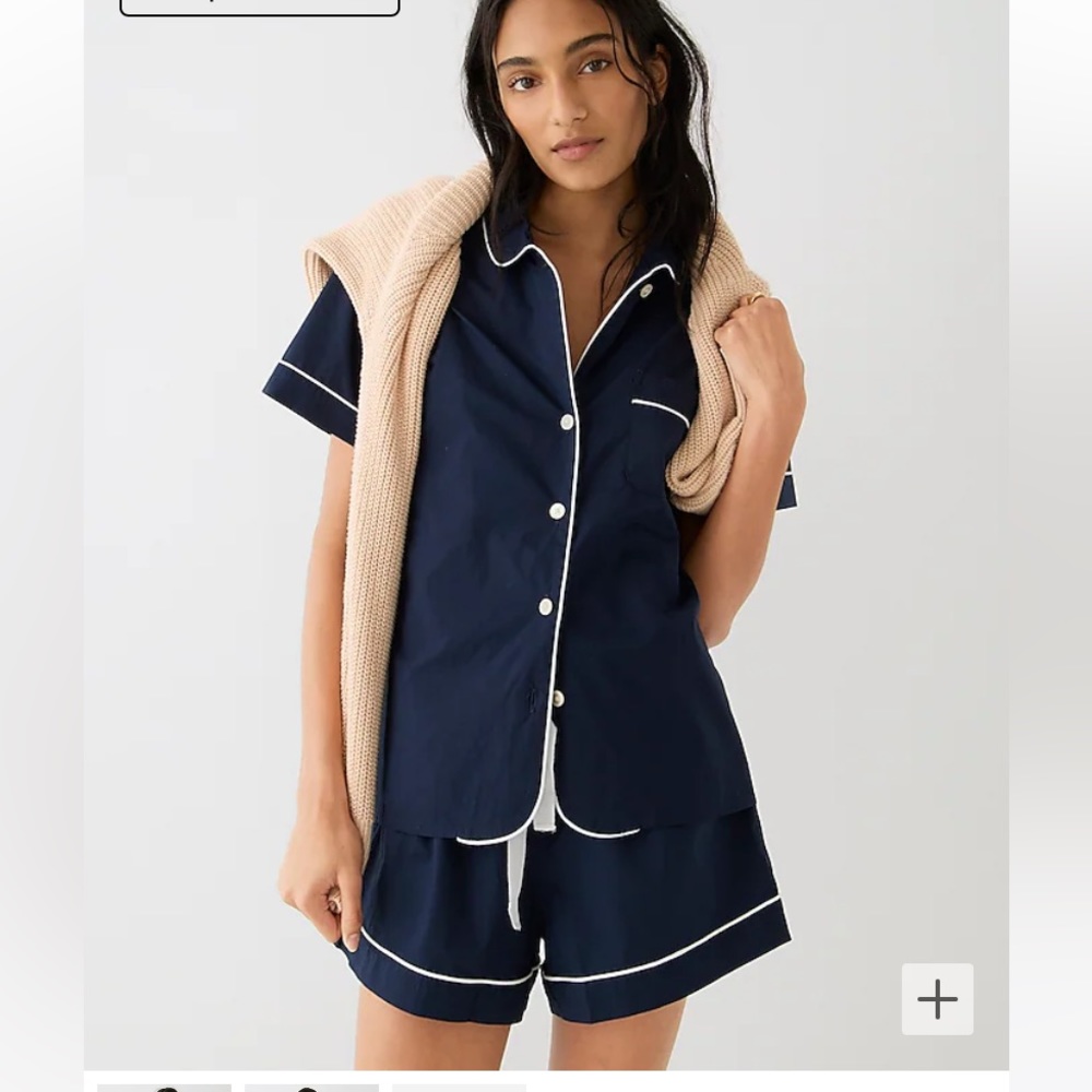 J Crew cotton pajama short set- comfy and breathable!